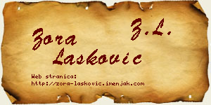 Zora Lasković vizit kartica